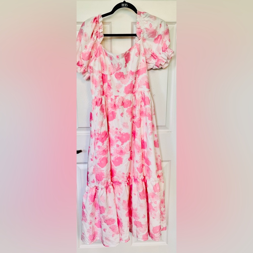 JL Luxe Tiered Midi Dress